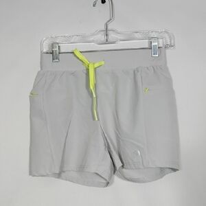 NWT Born Outdoor Gray Yellow Accent Rock Climbing Shorts Women's Size Small